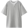 Semir Men's Waffle Knit Color Block Faux Layer Short Sleeve T-Shirt