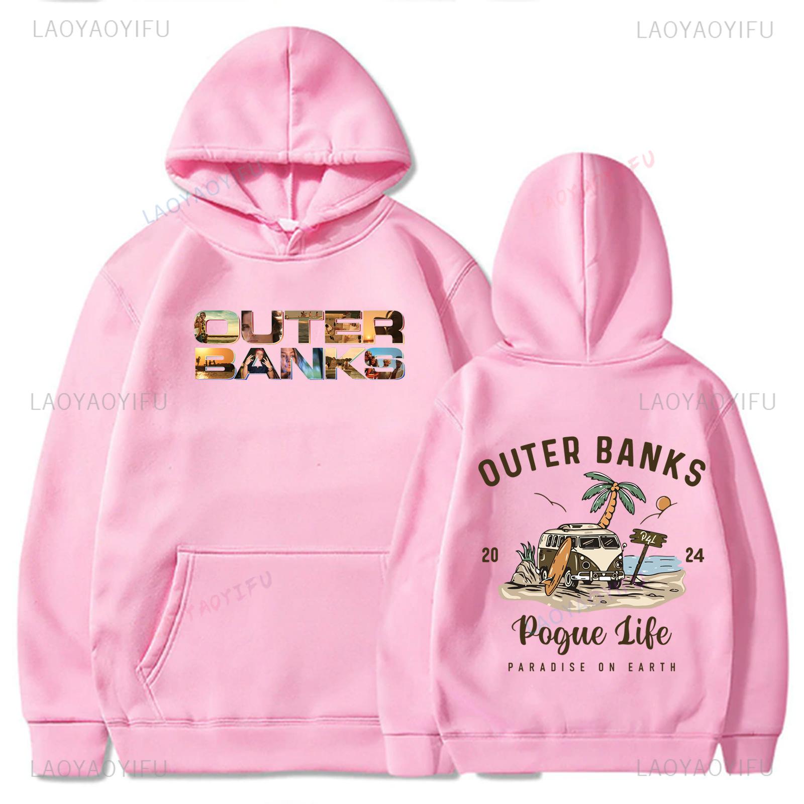 

Outer Banks Pogue Life Графический свитшот North Caroline Outer Banks Печатные пуловеры Унисекс Свитшот с заниженной линией плеч S