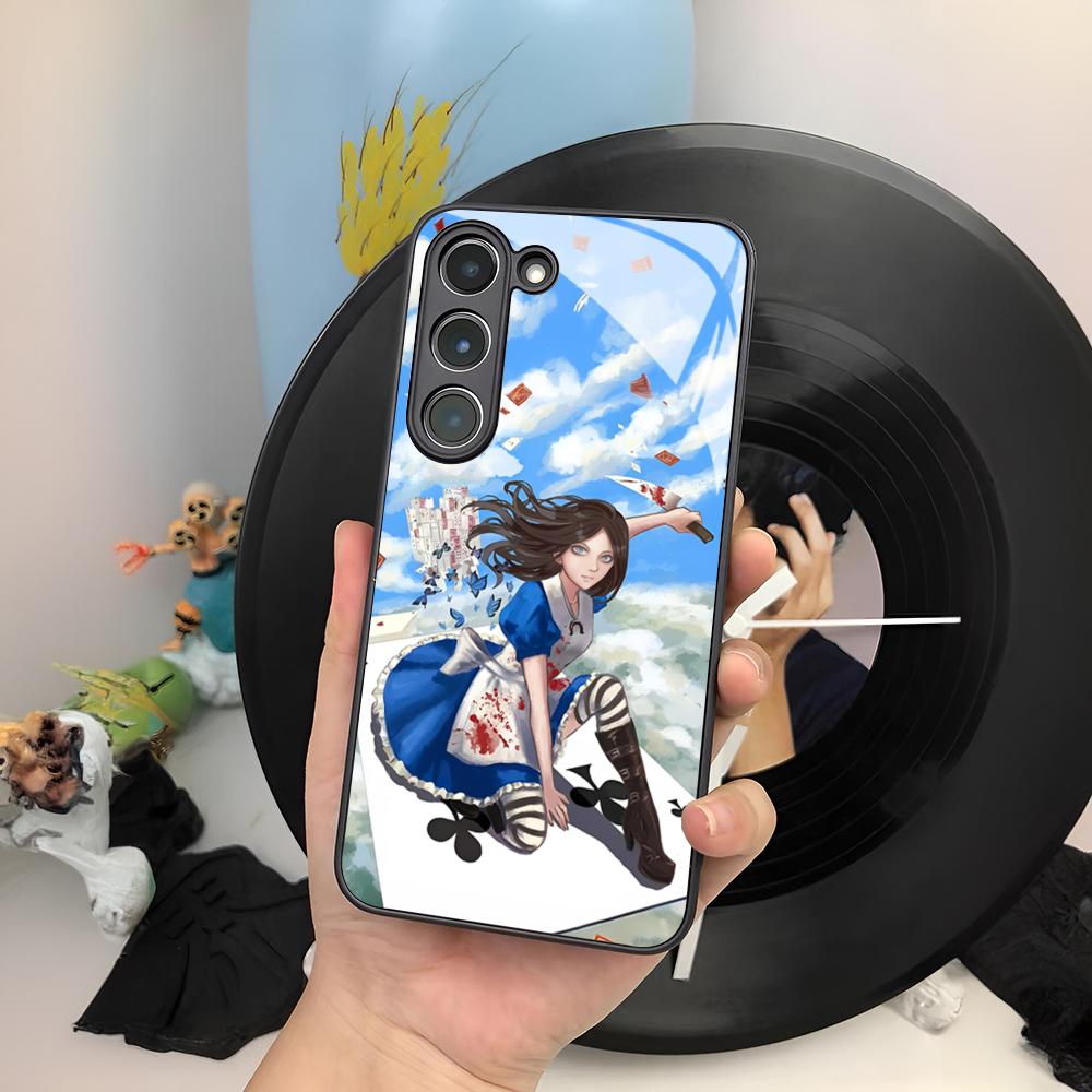 

Чехол для телефона Alice Madness Returns для Samsung Galaxy S25 S24 S23 S22 S20 S21 Note20 Ultra Plus Edge Fe Цветной Серебристый Co Galaxy S25 Edge