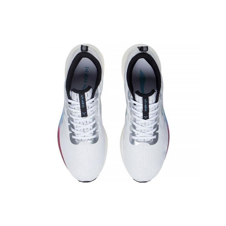 New LiNing Red Hare 5 Cushioned Slip Resistant Breathable Rebound Low Top Running Shoes White Light Gray ARMS009-8