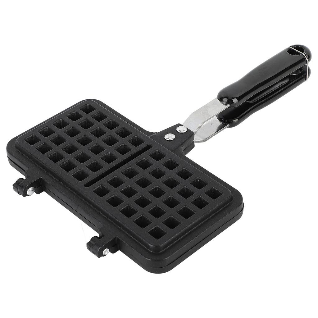 Stovetop Waffle Maker Pan Anti Stick Aluminum Even Heating Double Waffle Baking Pan for Breakfast