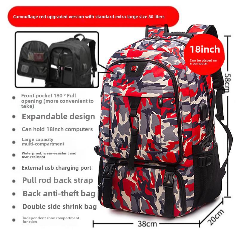 Men's Waterproof Large-Capacity Travel & Sports Backpack for Outdoor & School