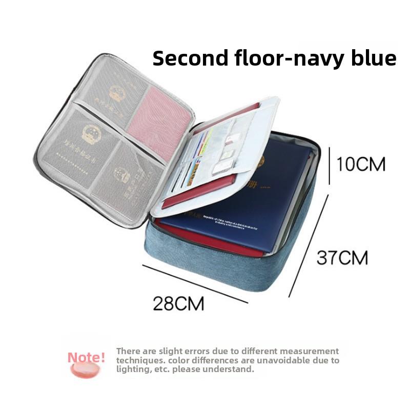 3Large Capacity Document Bag for Home Use, File Certificate Storage Bag, Multifunctional Password Lock Passport Holder Storage Pouch