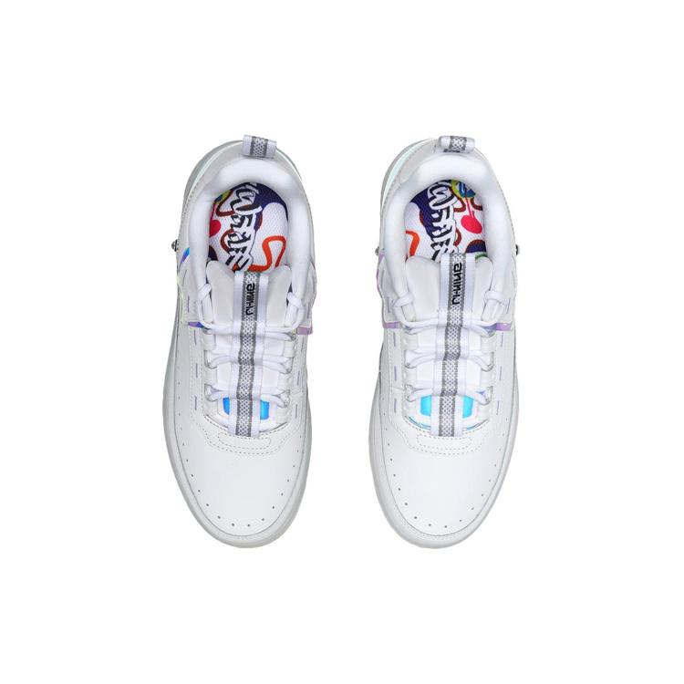 New LiNing CF Tracing Anti Slip And Wear Resistant Lightweight Low Top Skateboard Shoes Women's White Black Gray AGCP232-15