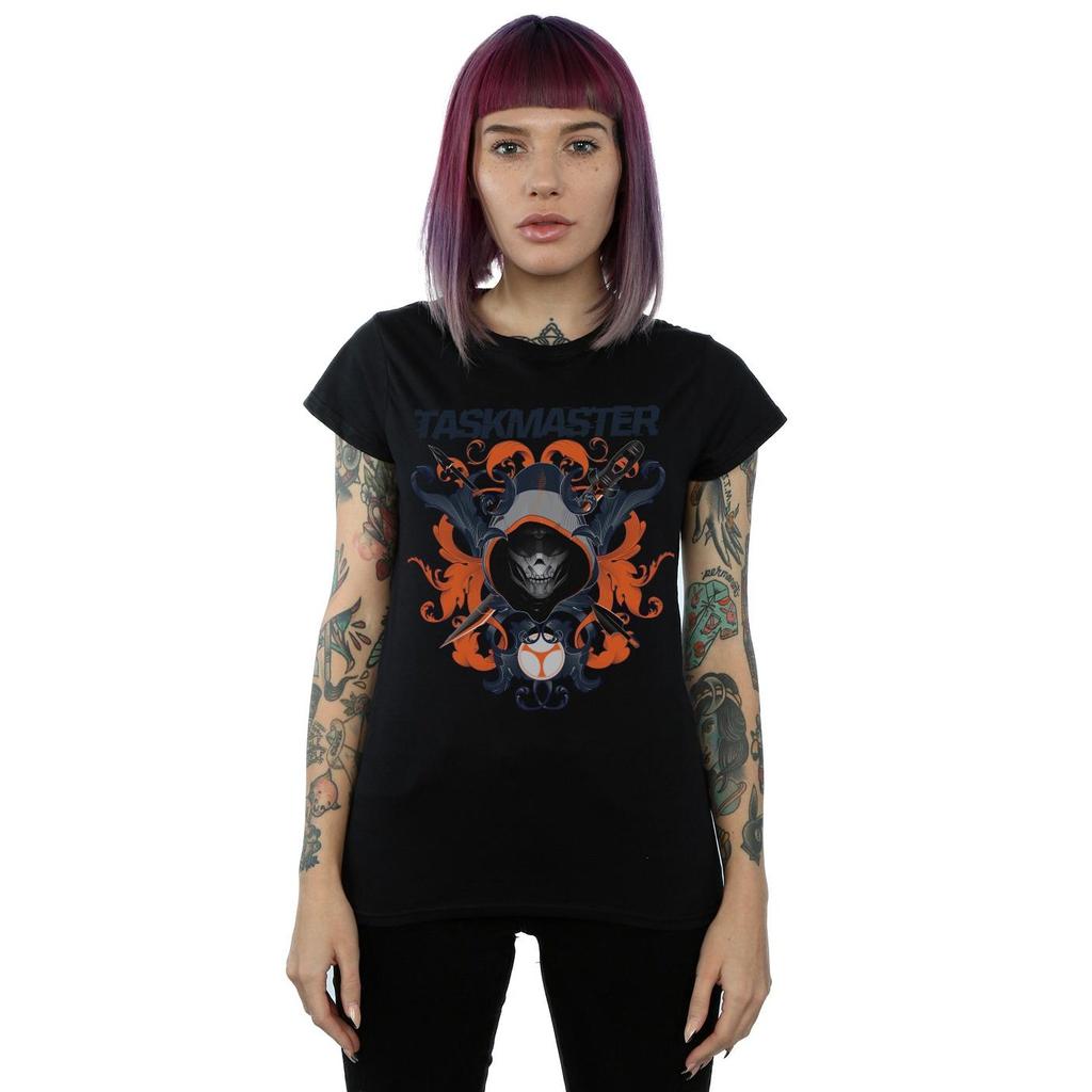 Marvel Womens/Ladies Black Widow Movie Taskmaster Oriental Cotton T-Shirt