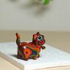Handcrafted Wooden Figurine with Big Eyes - Colorful Creative Carving for Indoor & Outdoor Decor, Perfect Christmas Gift