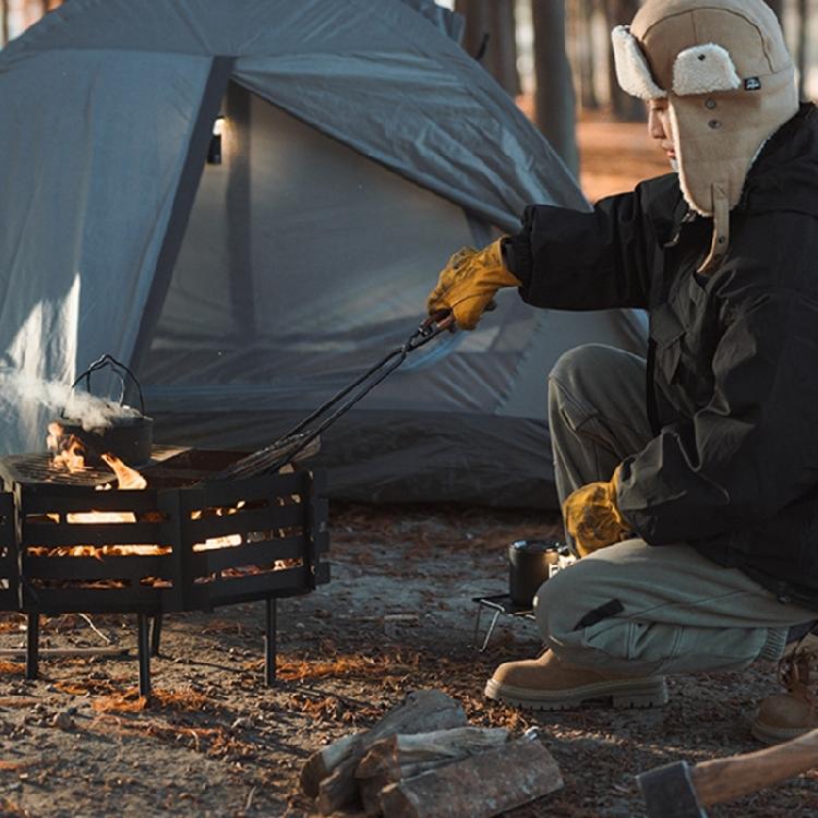 Charcoal Grills Pokers Fire Tongs Barbecue Charcoal Tong Carbon Steel Barbecue Tongs Long Handle Charcoal Pliers