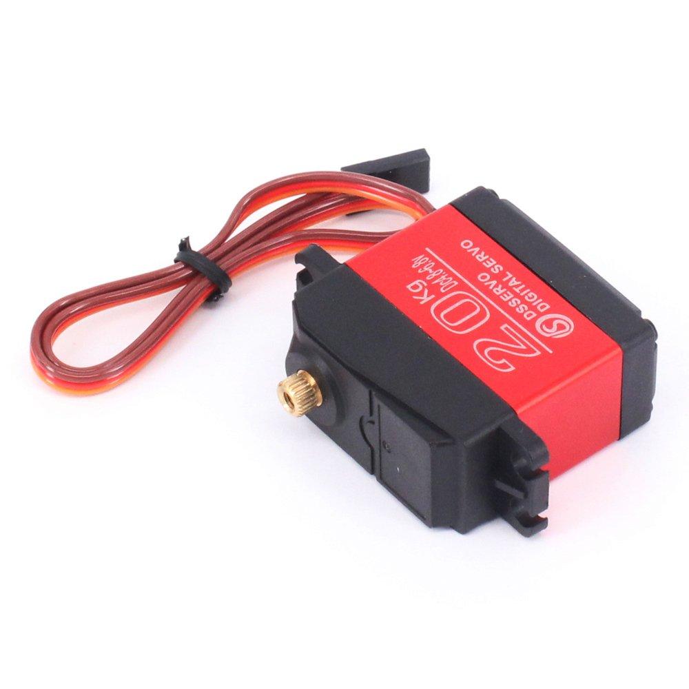 Zosky DS3218 20kg High Torque Full Metal Digital Steering Servo, Waterproof, Compatible with Baja RC Cars (180°)