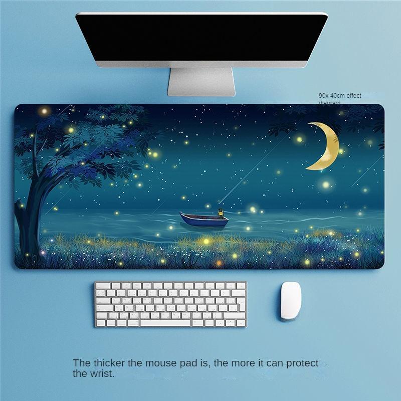 Mauspad, übergroß, Büro-Tastenkombination, integriertes Schloss, verdickt, individuell, gut aussehend, für Studenten, Computer, E-Sport, Tischmatte