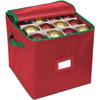 1PC Christmas Bauble Storage Box With Dividers 64-Grid Xmas Storage With Zippered For Christmas Ball Storage Home Decoration