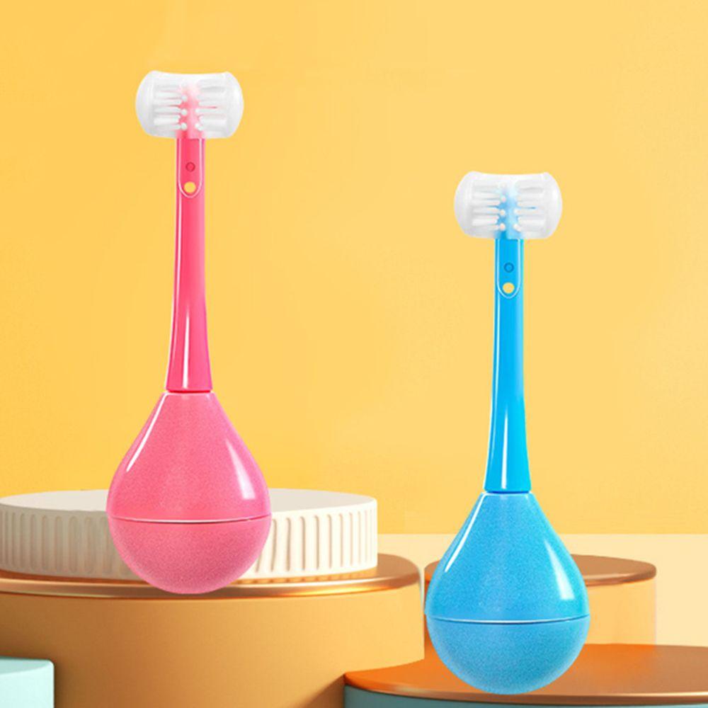 Age 2-12 Silicone Brush Oral Care Brush Three Sided Toothbrush Children's Toothbrush Tooth Brush