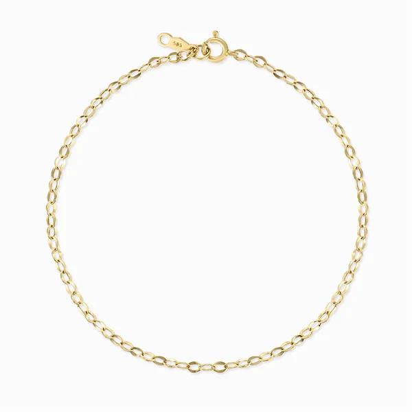 14K Lab Link Chain Bracelet Small