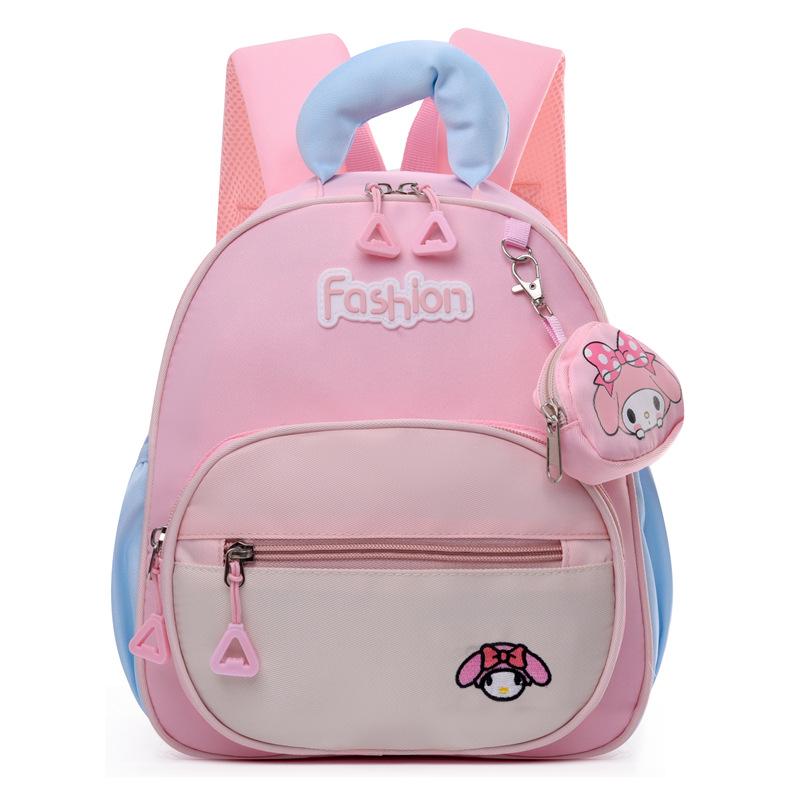Children's schoolbag new cute baby contrasting color small backpack kindergarten lightweight burden reduction backpack
