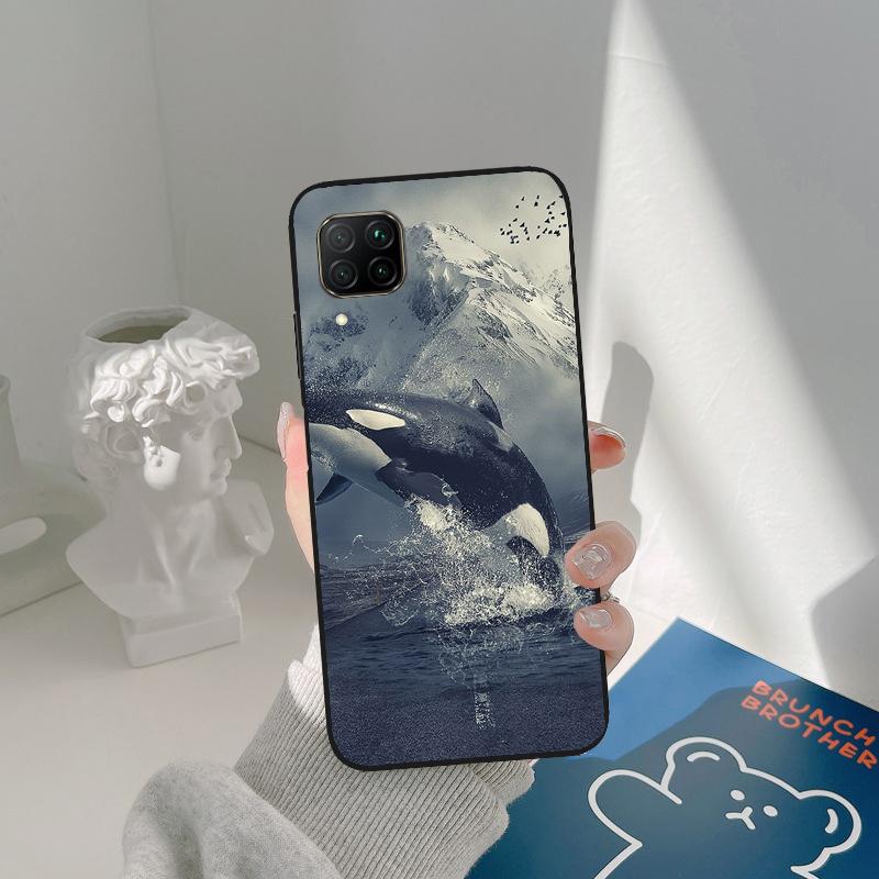 Orcas Killer Whales For Huawei Nova 11i 12i 12s 7i 8i Y73 Y70 Y90 Y60 Y72 Y61 Y91 9 10 SE P30 Pro P40 Lite Case