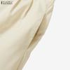ZANZEA Womens 3/4 Sleeve Blouse and Pants Casual Two Piece Suit Sets