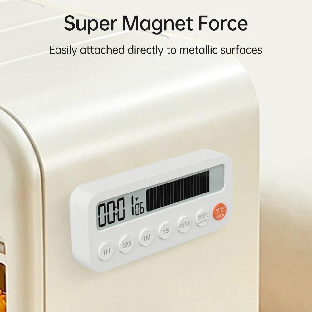 Digital Kitchen Timer Magnetic Countdown Timer Multi Functional Visual Timer Clock  Camping