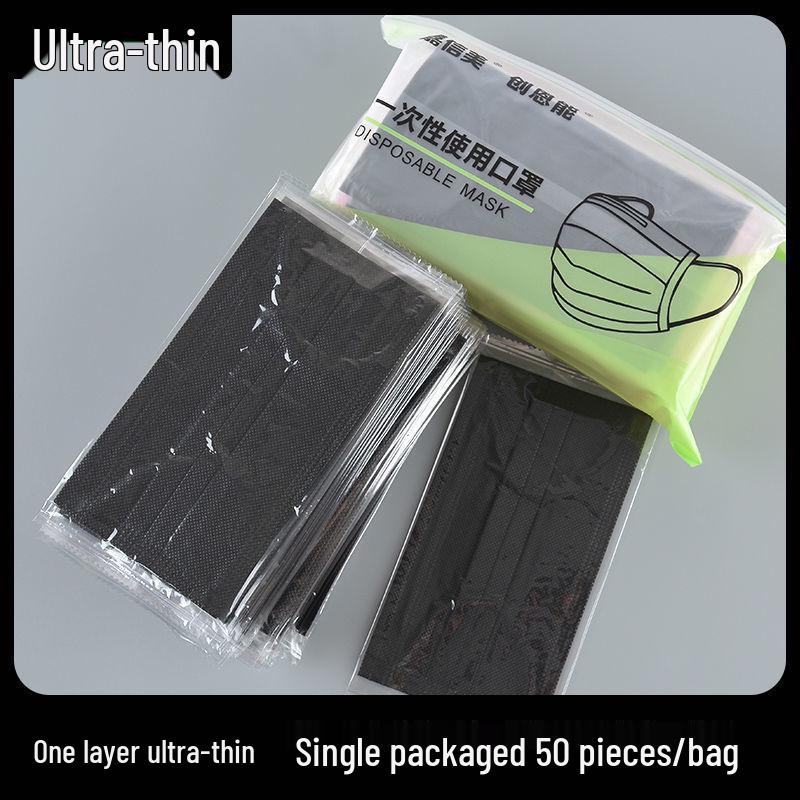 Ultra-dünne atmungsaktive Einwegmasken: Ein- oder dreilagig, Unisex, Einzeln verpackt, Erhältlich in Weiß oder Schwarz