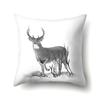 Polyester Pillowcase Automobile Decoration Home Printed Deer Pillowcase Waist Cushion Cover Car Cushion Head Cushion Cover