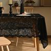 Rustic Style Florals Embroidery Lace Table Cover Rectangular Universal French Tablecloth Decorative Table Linens Afternoon Tea