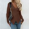Damen Mode Lässig Farbe Pullover Langarm Schlank Pullover Oberteil