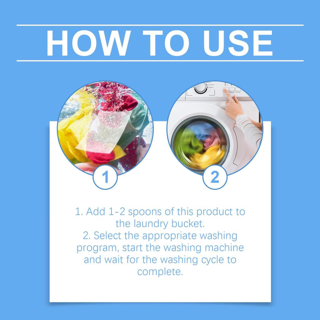 Jaysuing Protease Laundry Detergent 100g Removes Oil Stains and Odors from Clothes. Suitable for Both Laundry Detergent and Washing Machine Use.