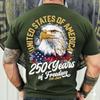 4th of July 2026 250th Memorial Day Men's Patriotic Designer Patriot Short Sleeve T-Shirt