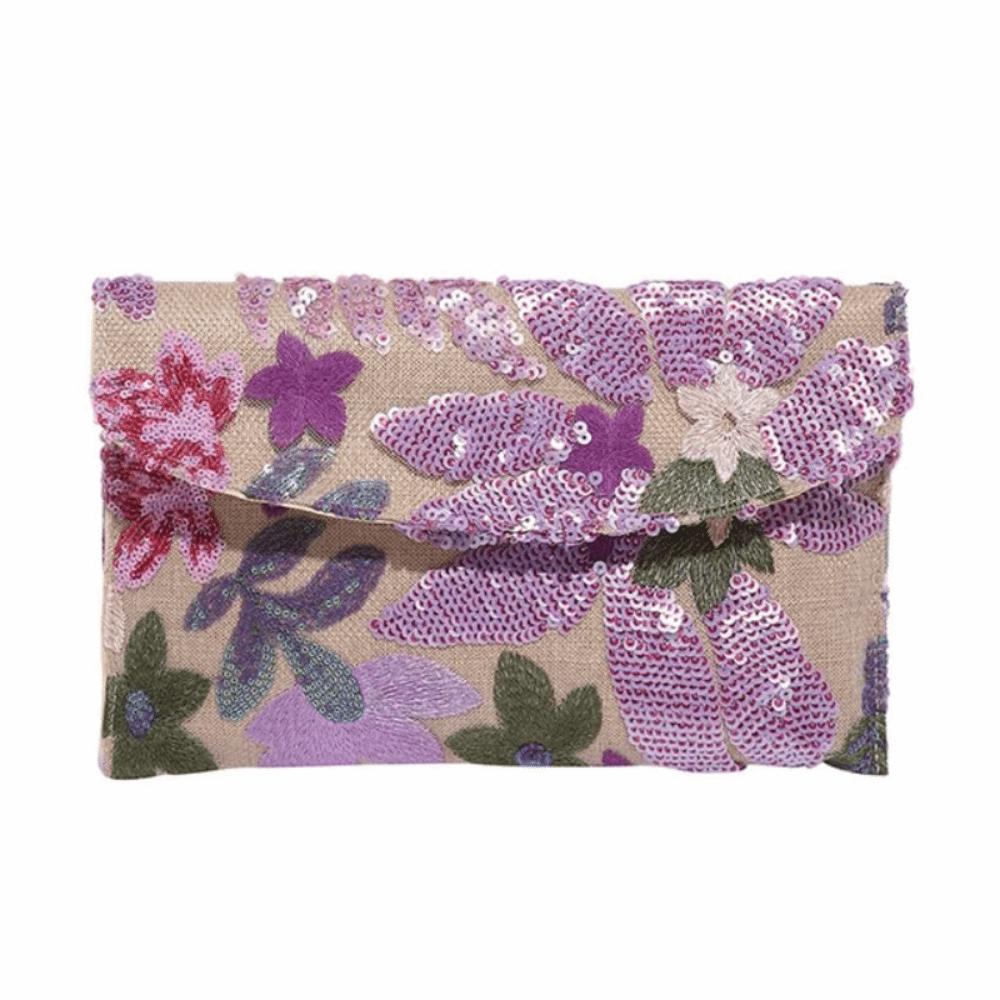 Stylish Sequin Evening Clutch Bags Beaded Elegant Floral Embroidery Bags Glitter Exquisite Party Purses Formal Gatherings