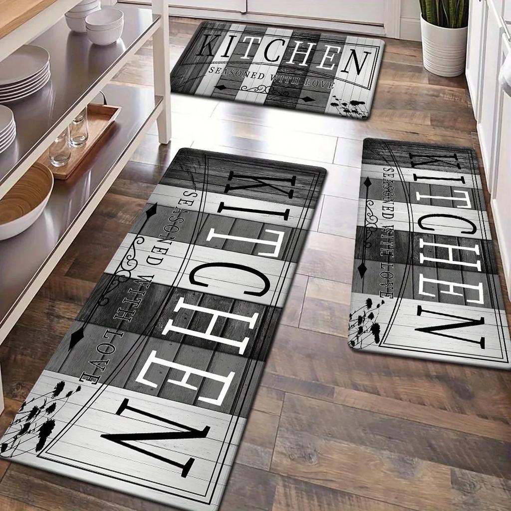 1PC Beach&Wave Pattern Door Mats Kitchen Rugs Non-Slip Pop Design Living Room Rugs Bath Mat Carpet for Home Sink Laundry Decor