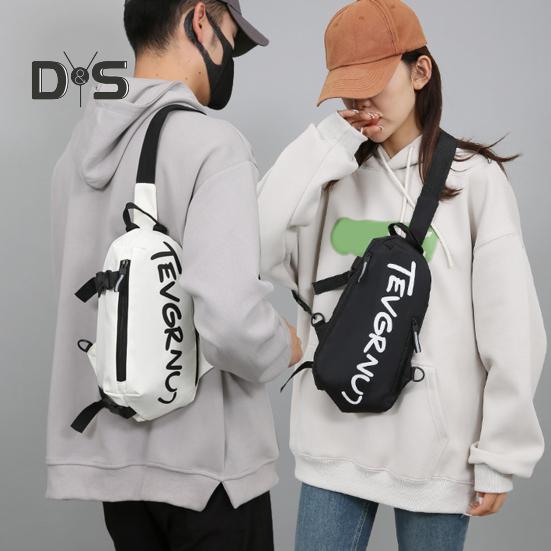Crossbody Bag with Adjustable Belt Unisex Chest Bag Zipper Closure Large Capacity Fashionable Shoulder Bag Sports Bag