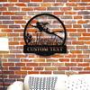 Vintage Scuba Diver Metal Wall Art, Personalized Name for Beach Water Sports Decor