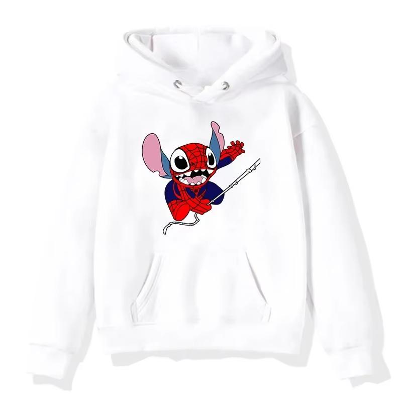 Halloween Stitch Pattern Hoodies Cute Cartoon Disney Sweatshirts Pocket Clothing Daily Men Hoodies Autumn Winter Pullover Tops