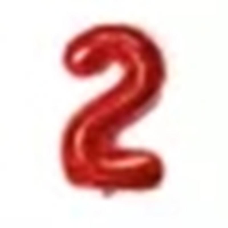 32-Zoll Rote Helium-Folien-Zahlenballons für Kinder, Zahlen 0-9, Verlobungsparty-Deko