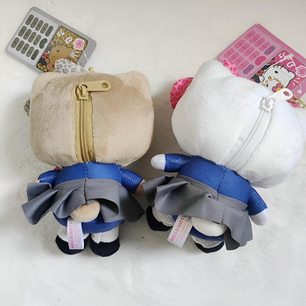 Hello Kitty Gal Plush Mascot Holder Pendant Plush Pouch Bag Charm Key Ring Keychain Cute Character Merchandise [Reloading] (Brown) [Used]