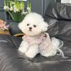 Thin Dogs Polka Dot Lace Dress Breathable Pet Tutu Skirt Polka Dot Cat Dress  For Small Dogs Cats