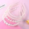 4-Piece Set of Fashionable and Simple Fairy-Like Pearl Headbands, Versatile Hair Accessories for Women, Suitable for Daily Casual Wear and D