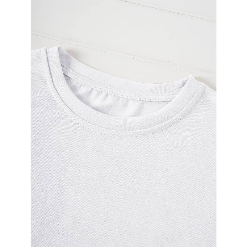 European sizes Fashionable Women'S Round Neck Heart Print Casual Summer T-Shirt | Cool Short Sleeves, Geometric Pattern, All-Season Comfort