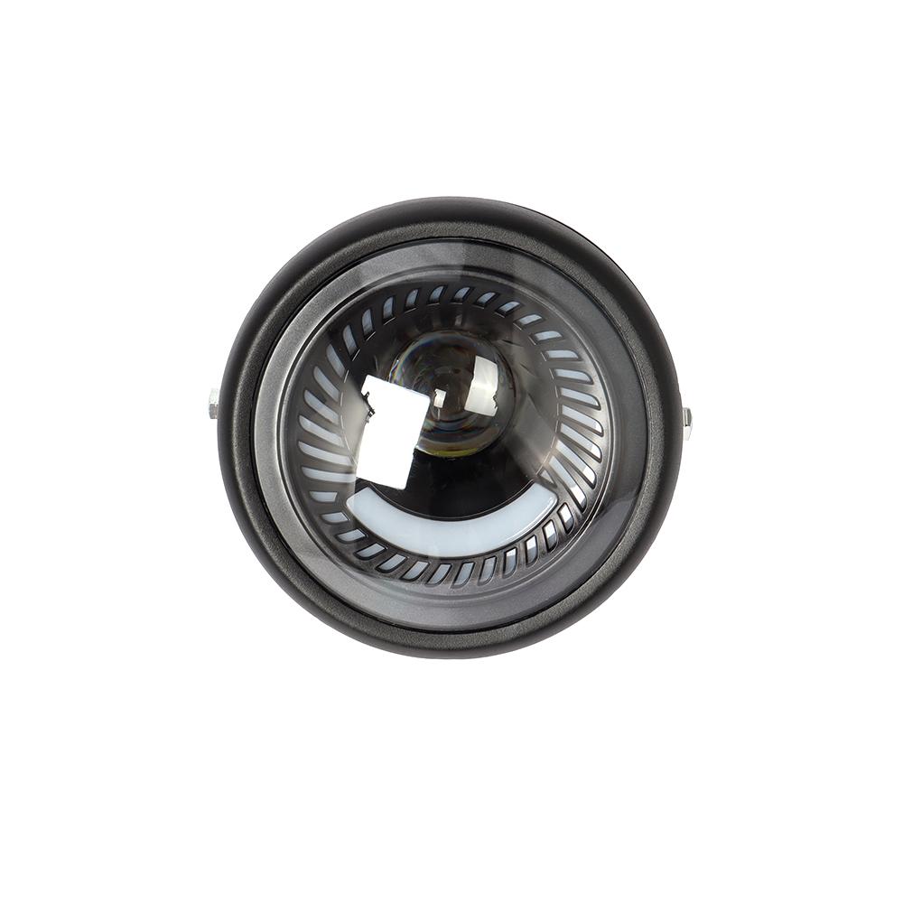 6.5 Inch Vintage Cafe Racer Led Headlight Hi/lo Beam Universal For Harley Sportster Softail Chopper
