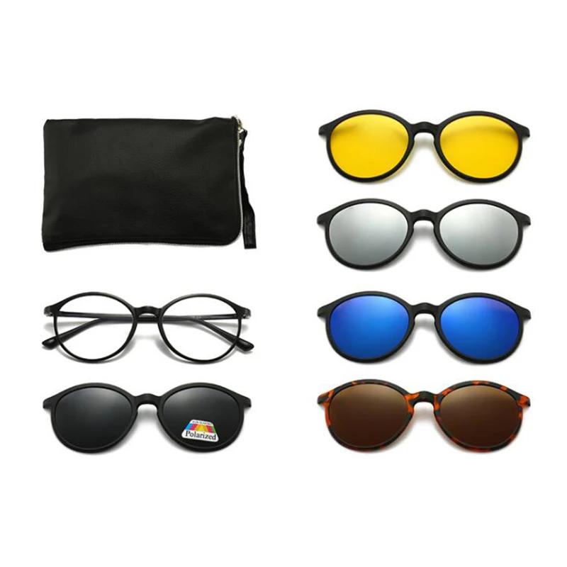 2223 Magnetclip-Brille mit rundem Rahmen für Kurzsichtigkeit 0 -0,5 -1,0 -1,5 -2,0 -2,5 -3,0 -3,5 -4,0 -4,5 -5,0 -5,5 -6,0