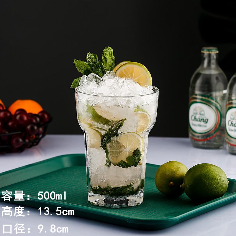 Large Glass Cup, Creative Cocktail Cup, Fruit Tea Beverage Cup, Vertical Simple Bar, Party Accessories, Home Office Drinking Cup