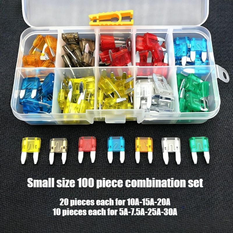 Car Fuse Assortment Set Profile Middle Size Blade Type Fuse Auto Car Truck 2-35A Fuse with Box Clip