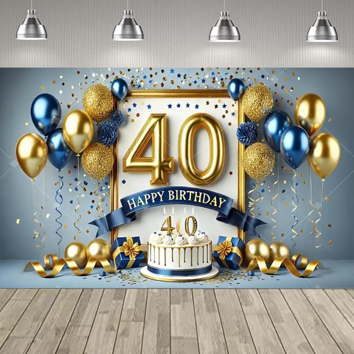 Greznas 40. dzimšanas dienas ballītes dekorācijas