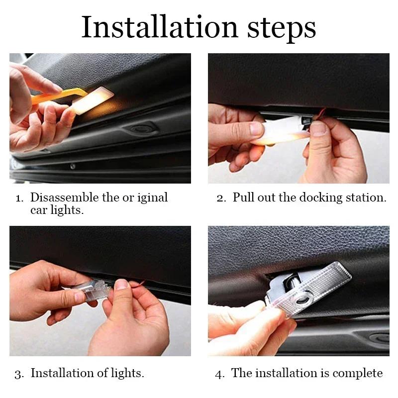 Led Car Door Welcome Laser Projector Logo Ghost Shadow NBDX6 Night Light Fit For Land Rover Range Rover L322 L405 Sport 3 4 L494 L551