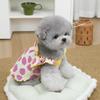Cute Strawberry Pattern Dog Dress Ruffle Sleeveless Princess Dress with Bow Summer Breathable Puppy Outfit for Small Dogs Cats