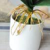 PU Phalaenopsis Orchid Leaves for Wedding and Home Decor - Realistic Fake Green Plants In Potted Flower Arrangement