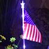Solar American National Flag Led Light Waterproof Ornaments Crafts Ornaments for Festival Holiday New Year Garden Stake