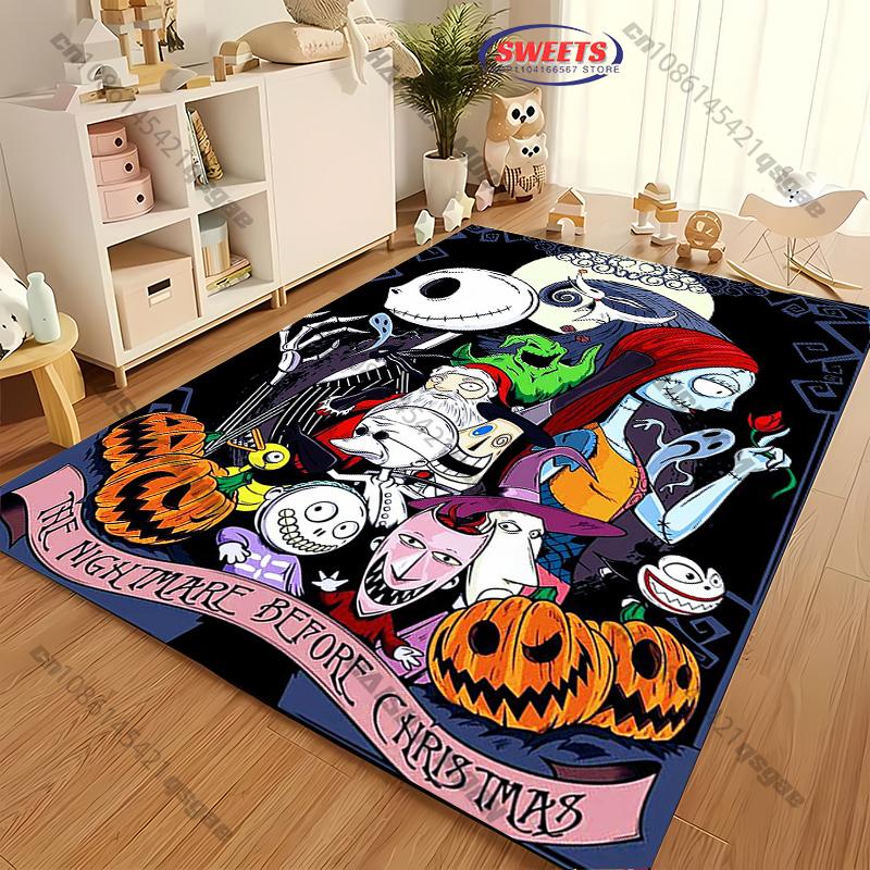 1PC The Nightmare Before Christmas Theme Carpet LivingRoom Bedroom Sofa Large Decor Mat Christmas Halloween Top 10 Holiday Gifts