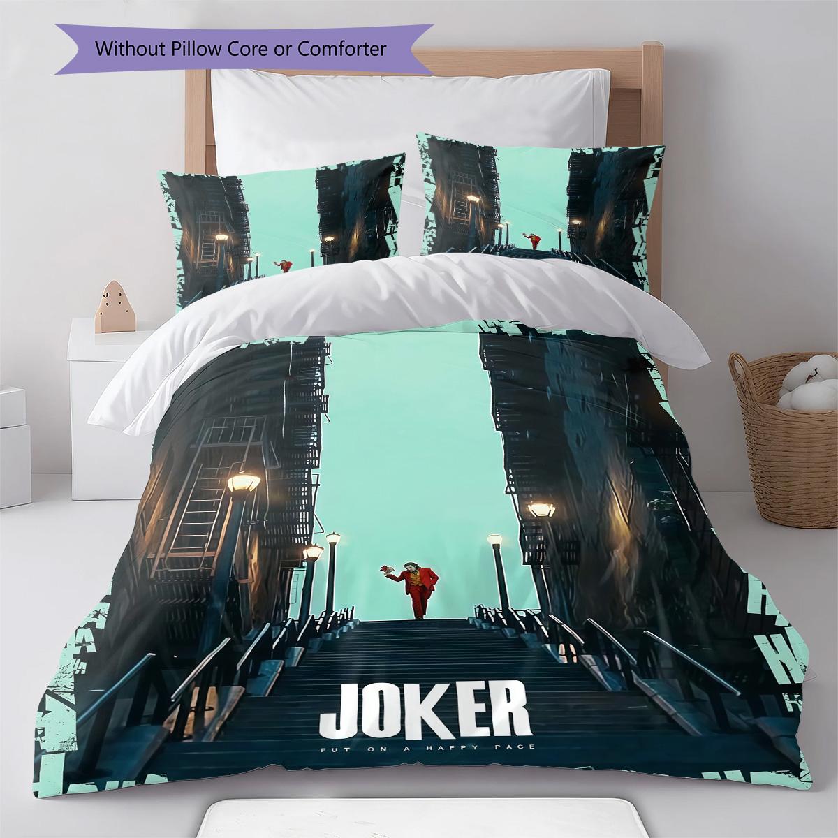 

Joker Hero Cover Bedding Quilt Set Quilt Cover Pillowcase Home Decoration Birthday Gift (1 * duvet cover + 2 * pillowcase, without core) 135x200cm