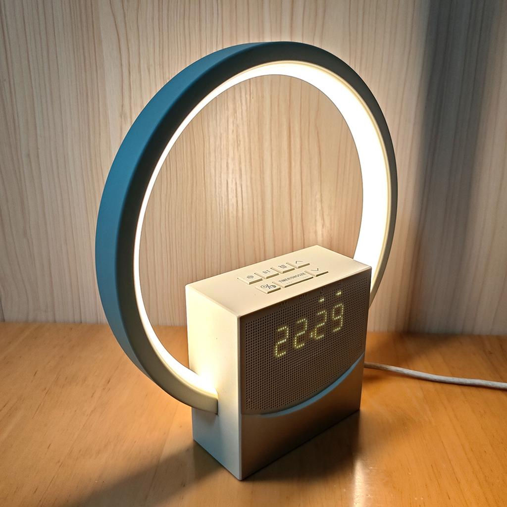 Sunrise Simulation Alarm Clock with Bluetooth Speaker White Noise Machine LED Desk Night Light Home Office Decor for Bedroom
