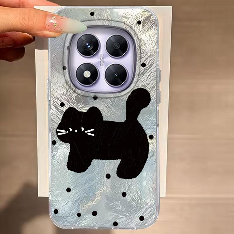 Case For For Honor 400 Lite 200 Pro 200Lite X9c X9a X8b X8a 5G Phone Cover Cat Black Cartoon For Honor 200 Protective Back Bags