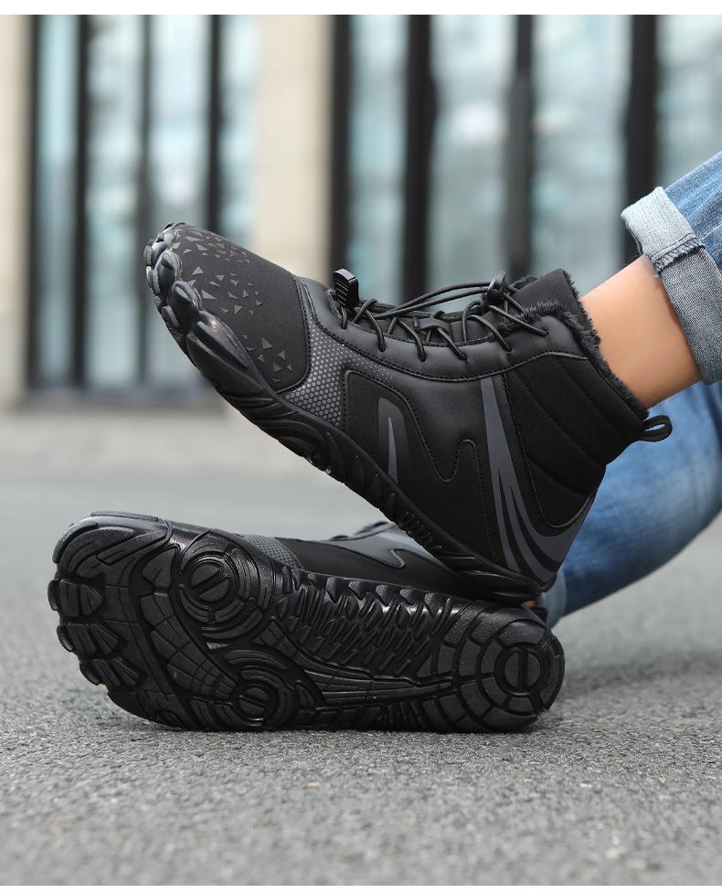 Men's and Women's Mid-Cut Winter Snow Boots - Fashionable, Warm, Plus Velvet Short Boots for Couples